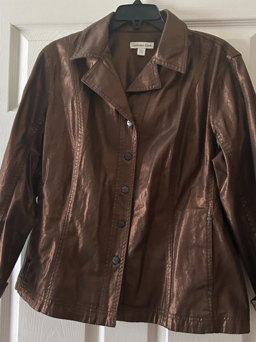 Coldwater Creek Metallic Shimmer Jean-Style Jacket Plus Size 18W, 1X - Picture 12 of 12